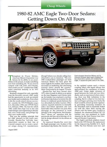 1980 1981 1982 - amc, eagle